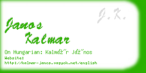 janos kalmar business card